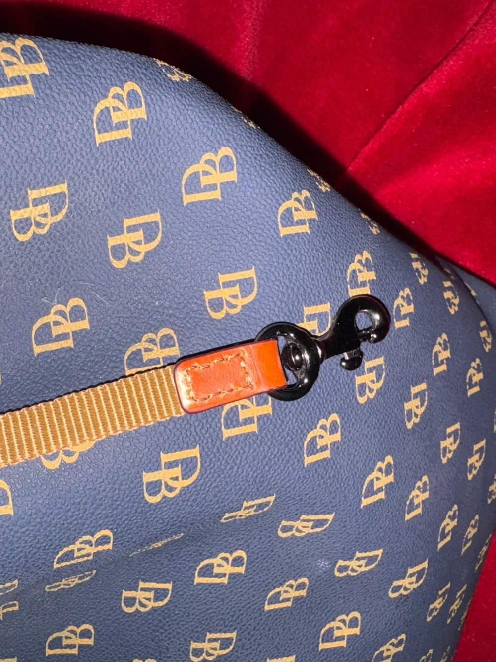 Dooney & Bourke Navy Blue Phone Case with Gold DB Logo Print